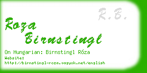 roza birnstingl business card